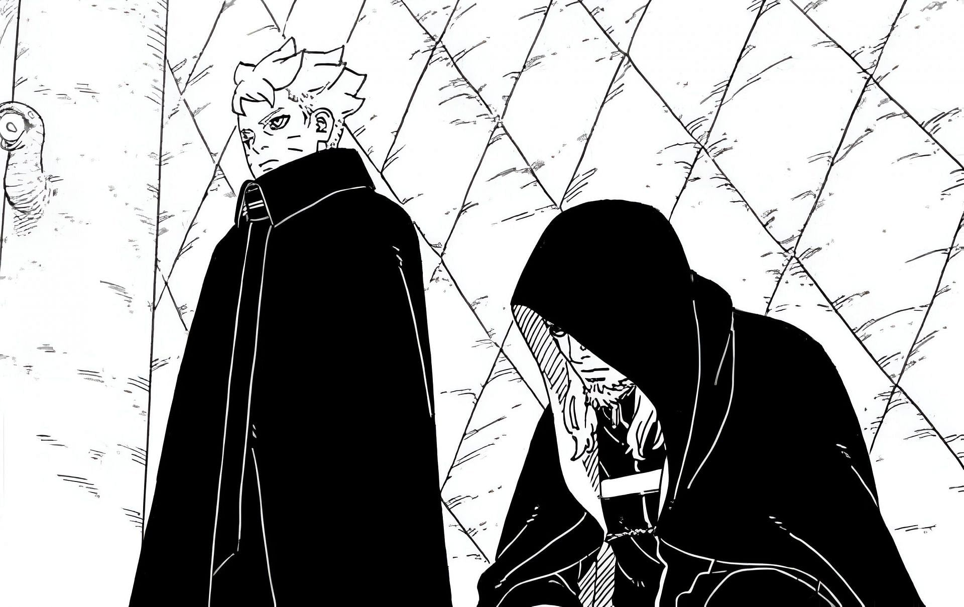 Boruto and Koji as seen in the manga (Image via Shueisha)